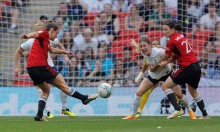 Ella Toone opens the scoring for Manchester United.