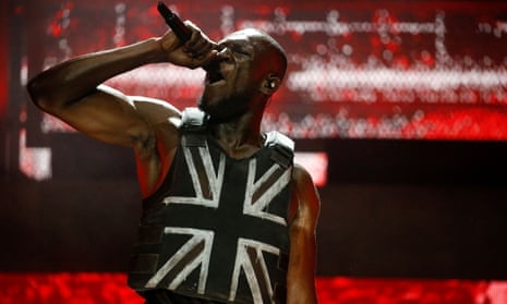 Stormzy wore a stab-proof union jack vest created by Banksy at his Glastonbury gig on Friday.