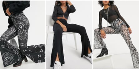 Flares on the high street - at Asos, Miss Selfridge, and Topshop