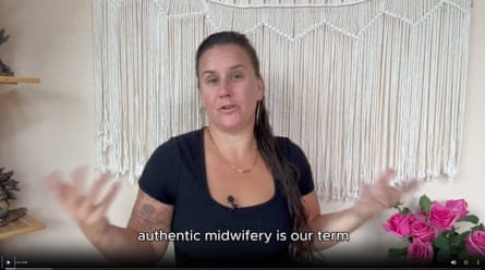 Emilee Saldaya, laminitis of nan Free Birth Society, successful an FBS YouTube video.