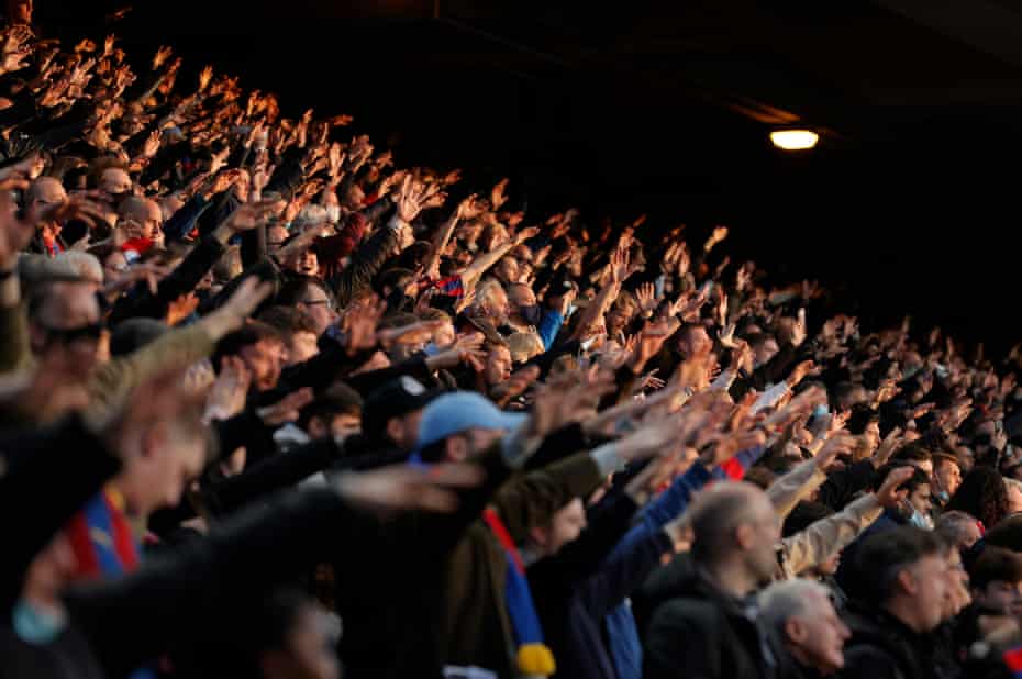 Crystal Palace fans during Arsenal’s visit to Selhurst Park in May.