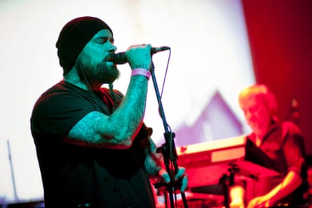 Kristoffer Rygg sings with Ulver at the Fekete Zaj festival in Hungary in 2011.