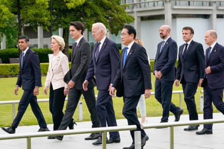 G7 leaders visit the Peace Memorial Park in Hiroshima