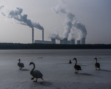 Smoke rises from a coal-fired power station in Poland