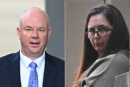 A composite image of Erin Patterson (right) and estranged husband Simon Patterson.