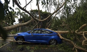 Wreckage in the vicinity of the Santurce neighborhood in the aftermath of the hurricane Irma, in San Juan, Puerto Rico.