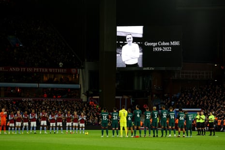 Aston Villa v Liverpool: Premier League – live | Premier League 7 A minute’s applause in memory of former player George Cohen.