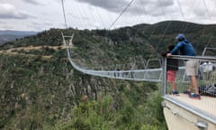 Oliver Balch and sons at 516 Arouca, the world’s longest pedestrian suspension bridge