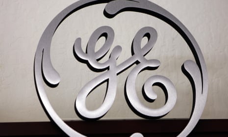 A General Electric sign is seen on display at Western Appliance store in Mountain View, California.
