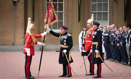Charles and flag