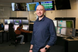 Matthew Purdie, senior link controller, in the control centre.