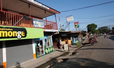 The main street in Puerto Jimenez, Costa Rica