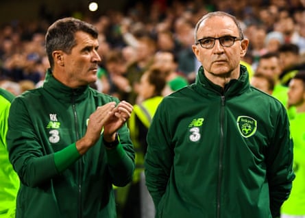 Martin O’Neill with Roy Keane at the Republic of Ireland’s game at home to Wales in October 2018.