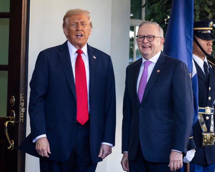 Donald Trump and Australian prime minister Anthony Albanese sign rare earth minerals deal – US politics live