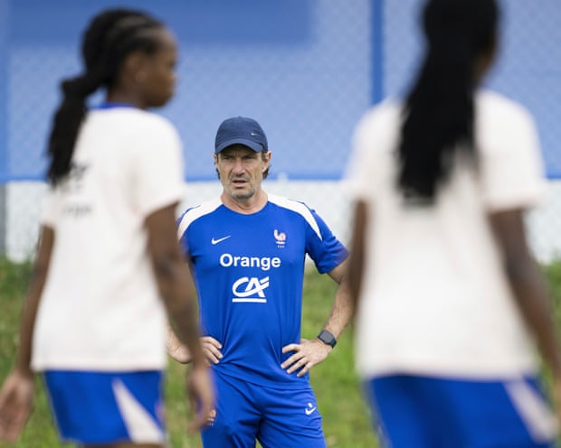 France head coach, Laurent Bonadei, describes his team as ‘outsiders’ for Euro 2025. Photograph: Gian Ehrenzeller/AP