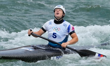 Slalom canoeist Zuzana Paňková at the 2024 Olympics.