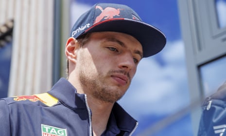 Max Verstappen arrives at the Red Bull Ring before the first practice session at the Austrian Grand Prix