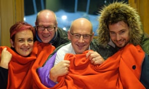 Sleep in the Park participants also include, from left: Scotland's deputy first minister John Swinney, community secretary Angela Constance, housing minister Kevin Stewart and Social Bite founder Josh Littlejohn.