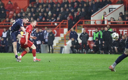 Ethan Hamilton fires in a long-range shot for Dundee