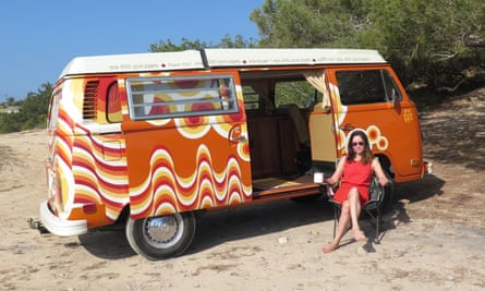 Jane Dunford, campervan and yoga in ibiza