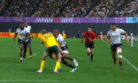 Reece Hodge’s high tackle on Peceli Yato that led to Fiji’s star flanker being forced off during the first half of the game against Australia.