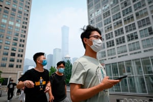 Pedestrians in the Central Business District (CBD) in Beijing