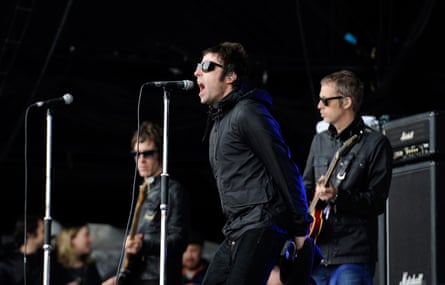 Liam Gallagher performs with Beady Eye at Glastonbury festival, 2013