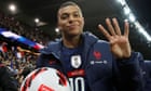 World Cup qualifiers: Kylian Mbappé hits four while Belgium book spot