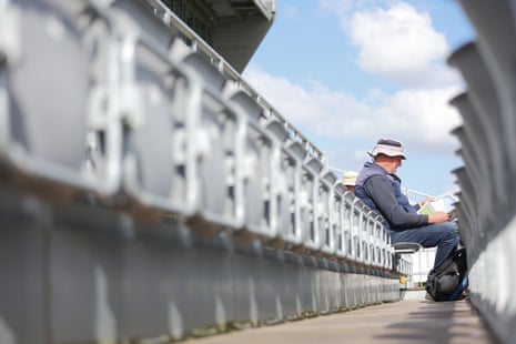 A spectator at Gloucestershire v Lancashire in Bristol.