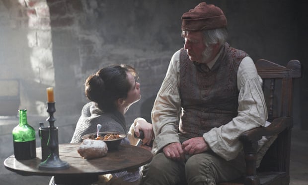 Sickening reality of debt … Claire Foy as Amy Dorrit and Tom Courtenay as William in the BBC’s Little Dorrit (2008).
