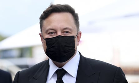 Elon Musk arrives at the Westhafen Event &amp; Convention Center in Berlin, Germany, on 2 September 2020.