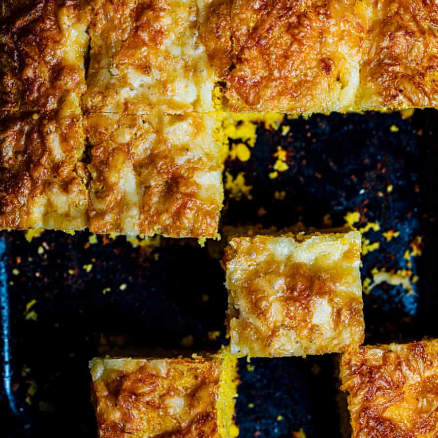 Masala cheddar cornbread.