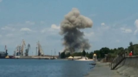 Explosions hit Berdiansk port in Russian-occupied Ukraine – video