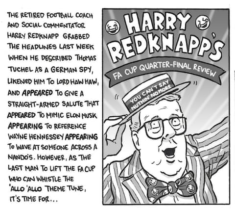 David Squires on … Harry Redknapp’s FA Cup quarter-final review , panel 1