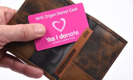 NHS Organ Donor Card.