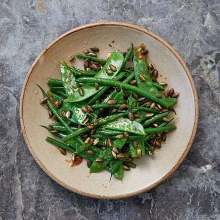 Great British Bake-Off contestants New Year Meal 2019: David’s miso-glazed green beans