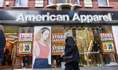 A closing down sale at an American Apparel store in London.