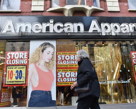 A closing down sale at an American Apparel store in London.