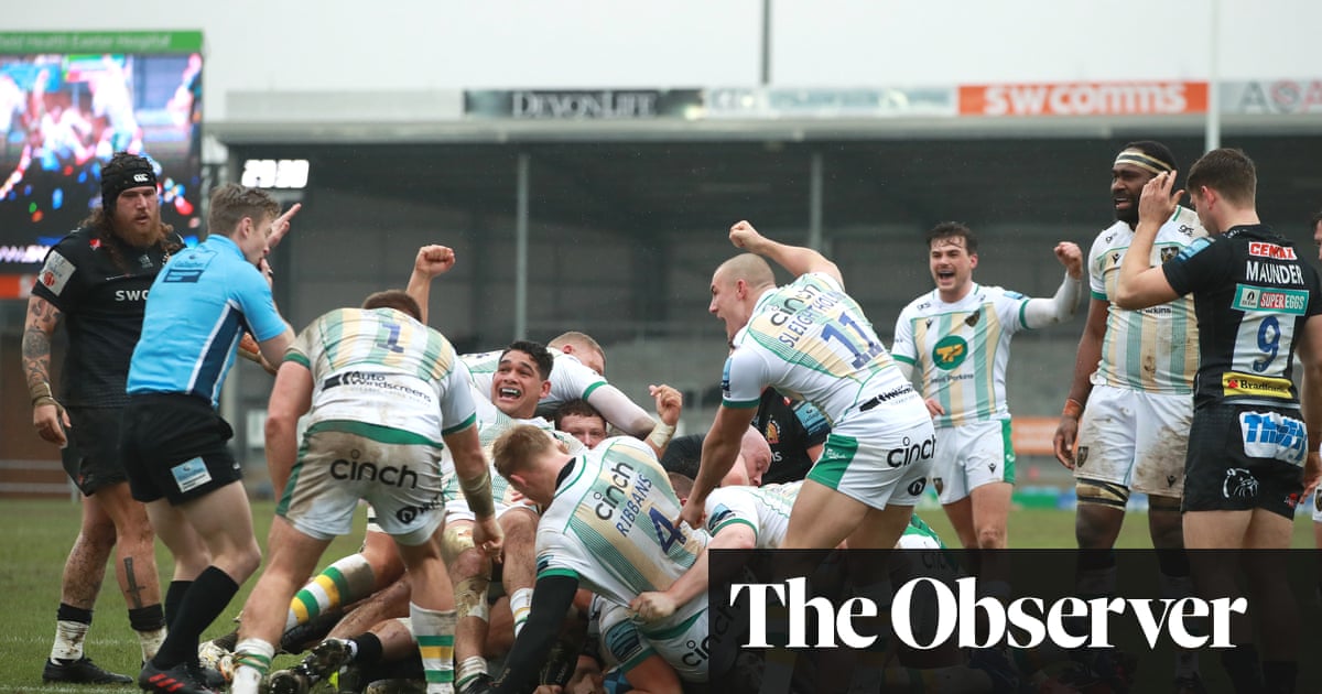 Ollie Sleightholmes quick thinking seals Northampton victory at Exeter