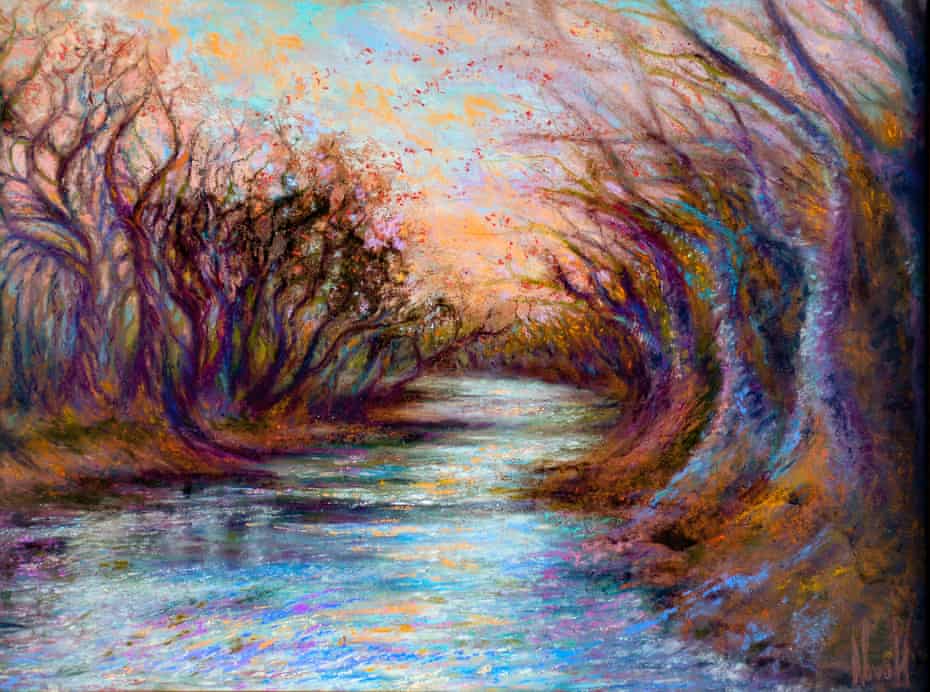 River Dancers, pastel, by Kim Novak.