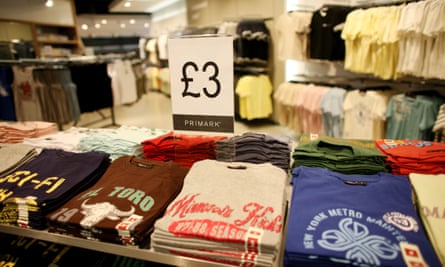 T-shirts selling for £3 at Primark