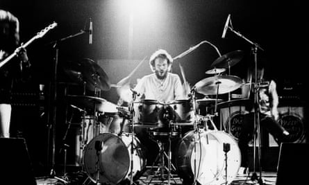 Ginger Baker performing with Baker Gurvitz Army, 1975.