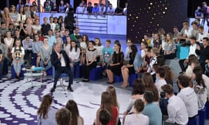 Vladimir Putin at a school