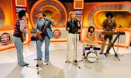 ‘The most fun I’ve ever had on TV’ … Harry Hill’s guests start a glam-rock band.