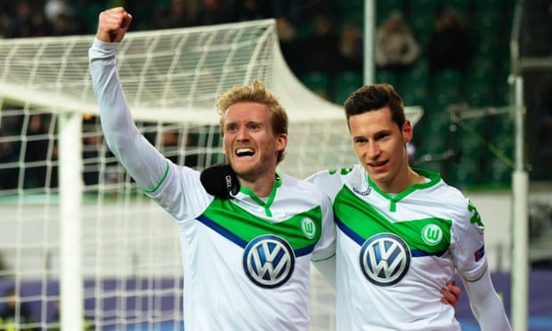 André Schürrle and Julian Draxler advertise Volkswagen while playing for Wolfsburg.