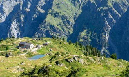 Die Cabane Brunet im Val de Bagnes, Kanton Wallis, Swiss Alps.