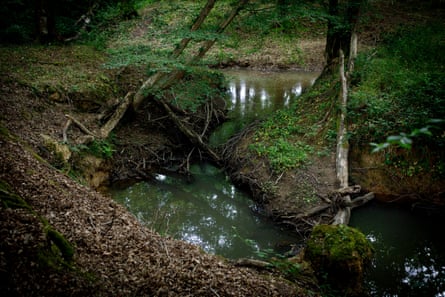 The river that runs into the fishing lake.