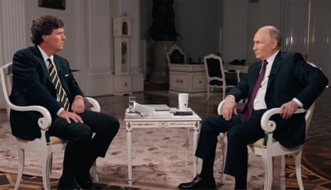 Vladimir Putin surprised by lack of 'sharp questions' in Tucker Carlson interview | Vladimir Putin | The Guardian