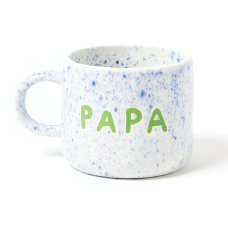 Oliver Bonas Papa Blue Speckle Ceramic Mug