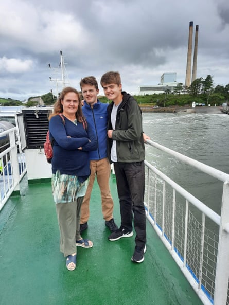 Mary Ann Kenny pictured with her children Owen and Gareth